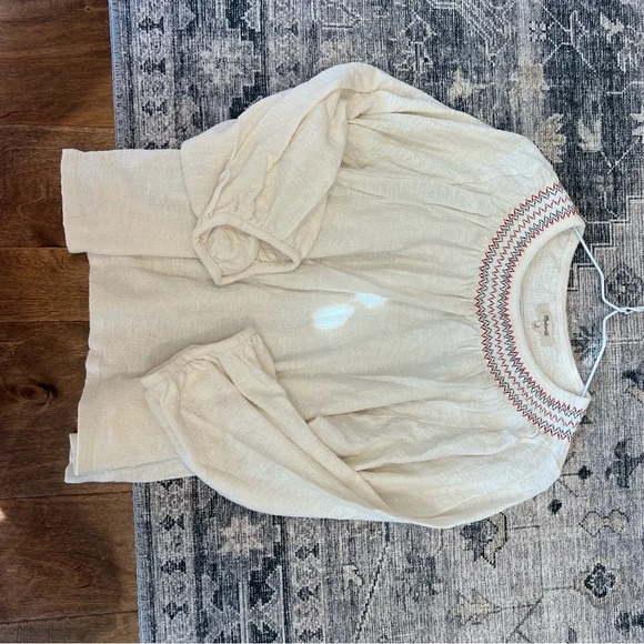 Madewell long sleeve textured top size M - Picture 4 of 5
